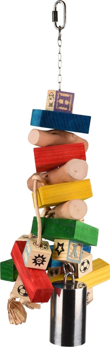 FLAMINGO - Vogelspeelgoed - Bell - regenbooghanger - 52 - cm - meerkleurig
