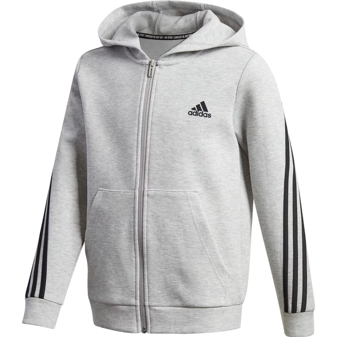 Capuchon voor kinderen adidas 3-Stripes Doubleknit Full-Zip