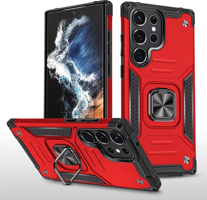 GREEN ON Grip Armor Ring Anti Shock Case IPhone 11 Pro - Rood