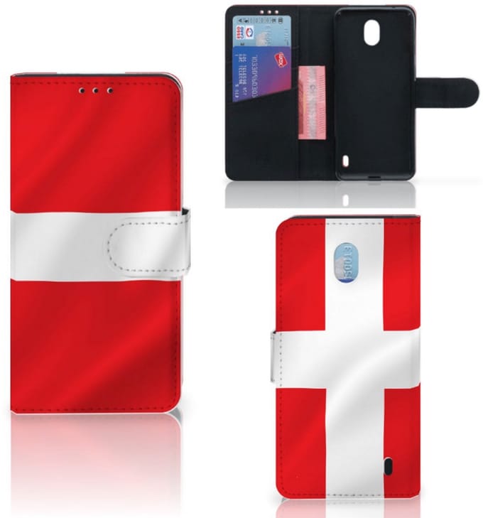Nokia 1 Plus Bookstyle Case Denemarken