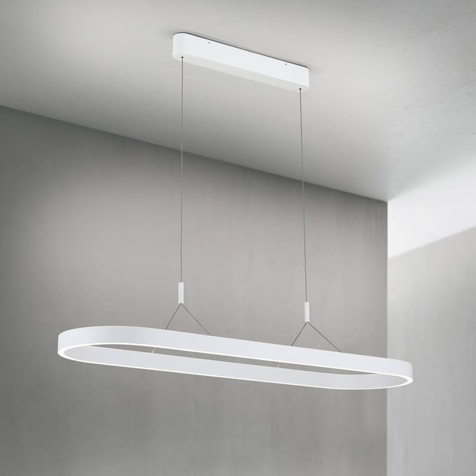 ORION Carrara LED hanglamp, wit, in hoogte verstelbaar, CCT