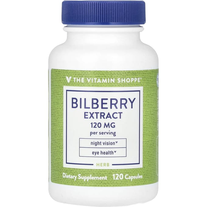 The Vitamin Shoppe, Extrait de myrtille, 120 mg, 120 capsules (60 mg par capsule)