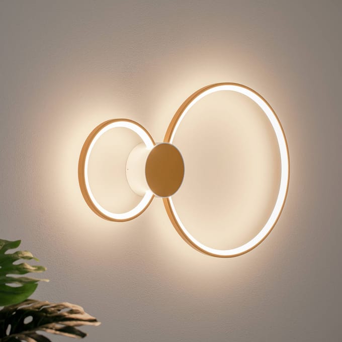 Bega LED wandlamp 51298.4 , fluweel messing, metaal, DALI