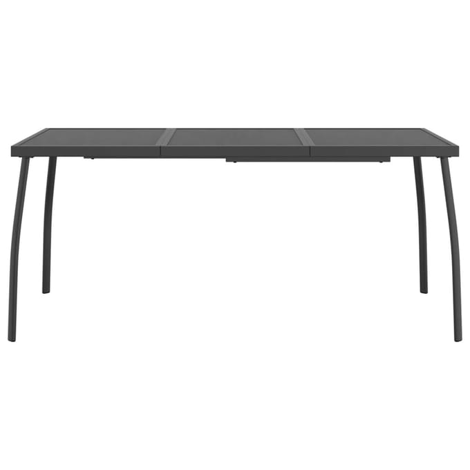 vidaXL - Tuintafel - 165x80x72 - cm - staalgaas - antracietkleurig