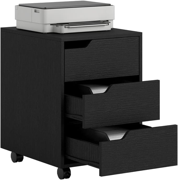 HOMCOM-Archiefkast-50x40x57,5cm-MDF-Zwart