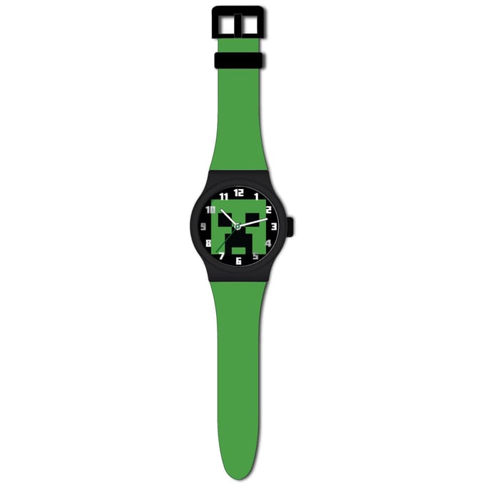 Minecraft wandklok in horloge-design