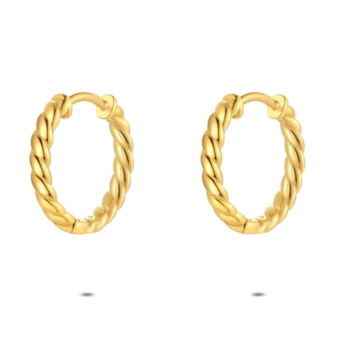 Twice As Nice Oorbellen in 18kt verguld zilver, oorring