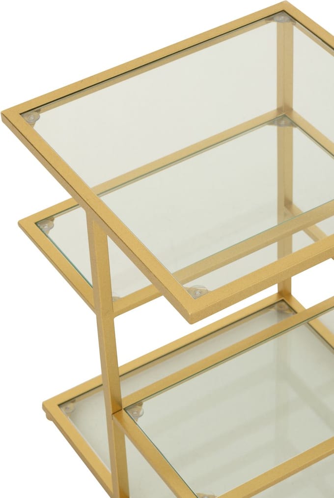 J-Line bijzettafel - ijzer/glas - goud