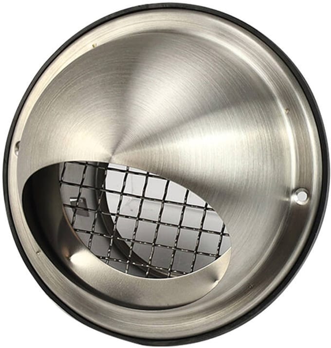 RVS bolrooster 100mm geveldoorvoer - EL-SS-B100 SS