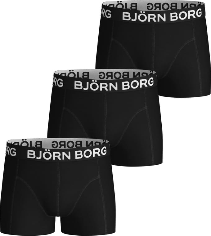 Bjorn Borg Sammy jongens boxershorts - 3-pack - zwart - maat 146