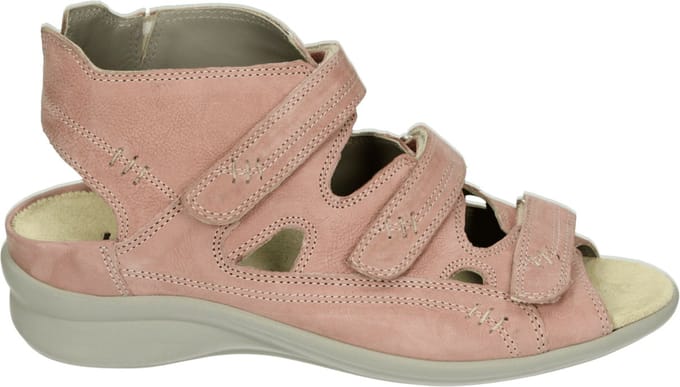 Durea - 7272 G - Platte sandalenDames Sandalen - Kleur: Roze - Maat: 38