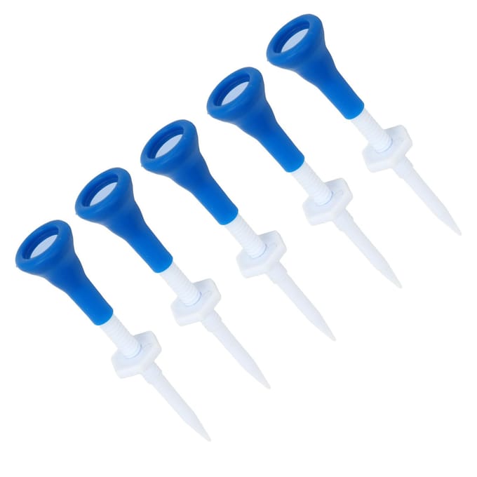 5 stuks Golf Tee Hoogte Verstelbaar Stabiel Blauw Golf Plastic Tees voor Golf Oefeningen blue