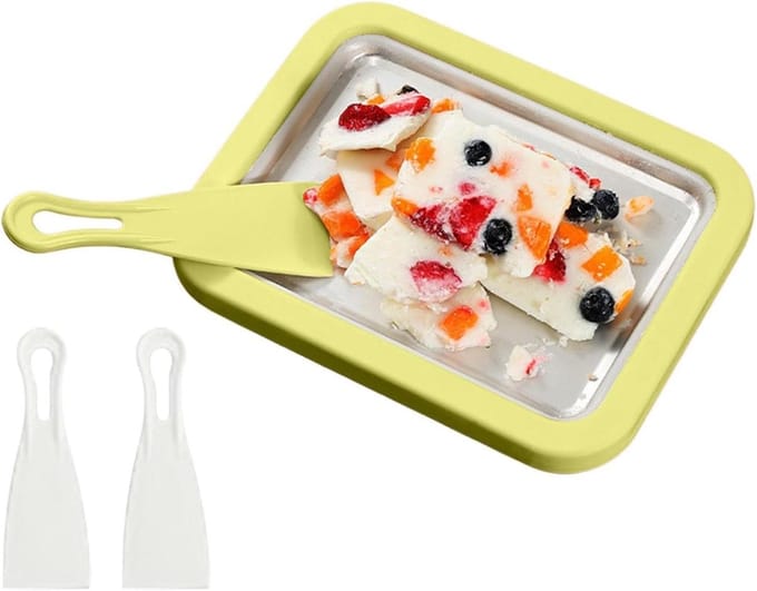 IJs Bereidingsmachine - Dessert Maker - Zelf Yoghurt Maken - Dubbele Schraper - 22.6 cm - Groen