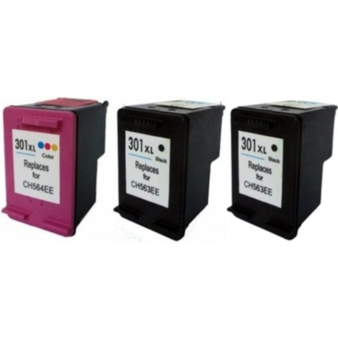 Set van inktpatronen voor een HP 301 XL Printer: Set met 2 inktpatronen