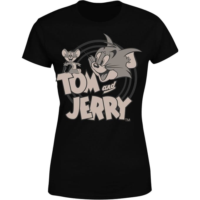 Tom and Jerry Circle Dames T-shirt - Zwart - M