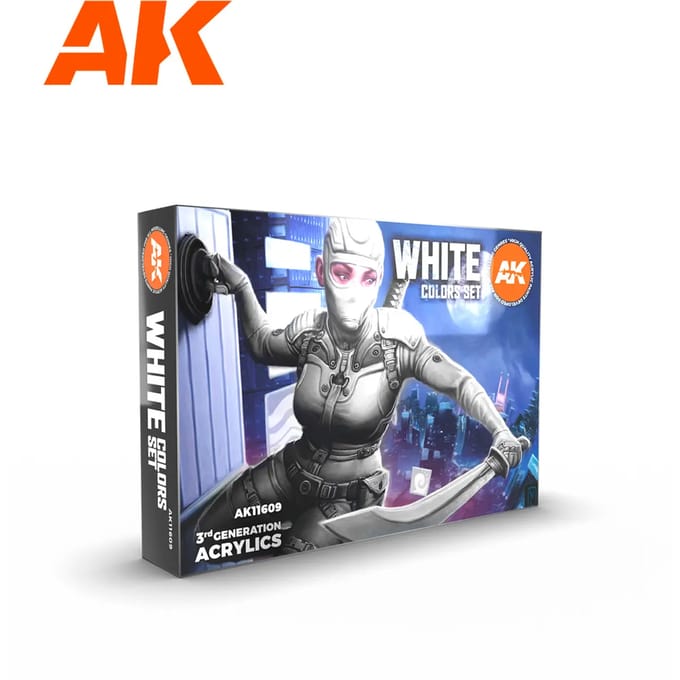AK interactive AK11609 - White Colors Set- 6 x 17 ml