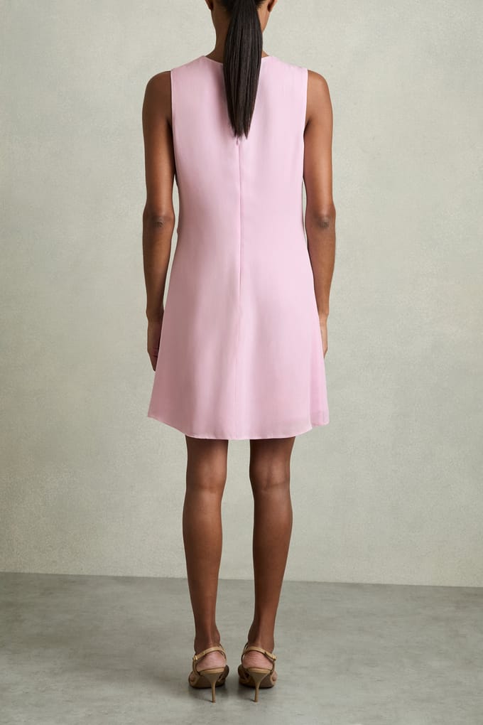 Reiss Short Drape Dress Pale Pink Größe: 6 | Minikleider Outlet | Damen | Rosa