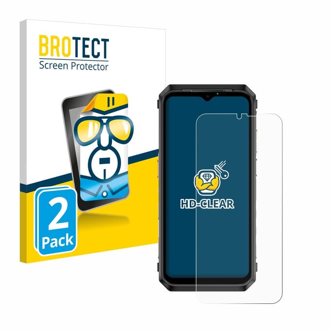 BROTECT - Screenprotector voor Ulefone Power Armor 18T Ultra - Folie Beschermfolie transparant 2 Stuks