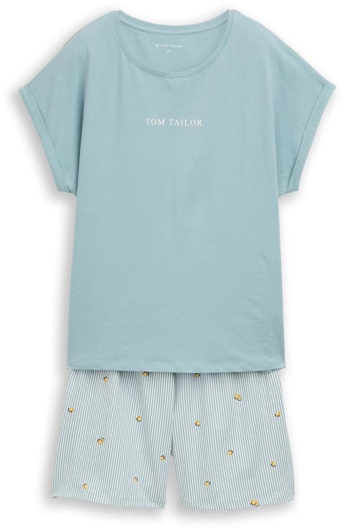 Tom Tailor - Pyjamaset met motief - Maat 36 - blue-medium-vertical stripe
