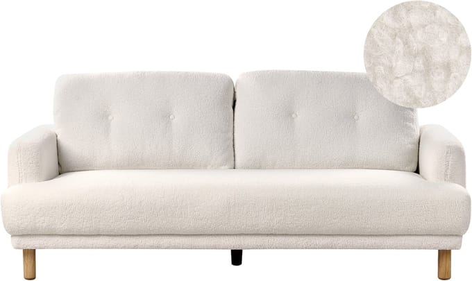 TUVE - Driezitsbank - Wit - Bouclé