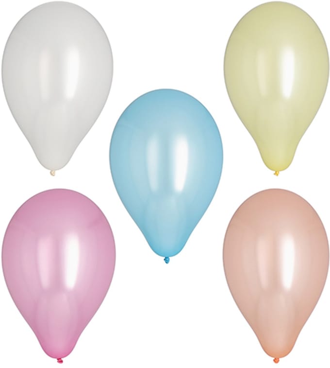 PAPSTAR luchtballonnen 'Pearly', kleuren assorti