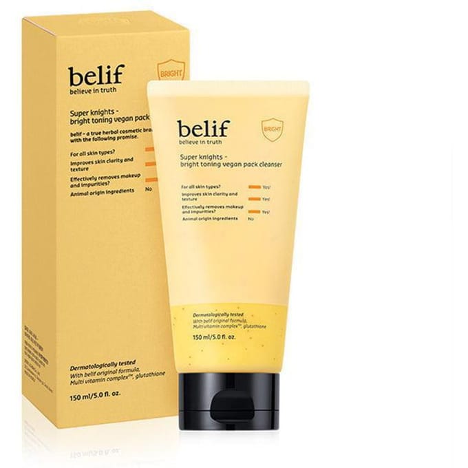 Belif - Super Knights Bright Toning Vegan Pack Cleanser 150ml