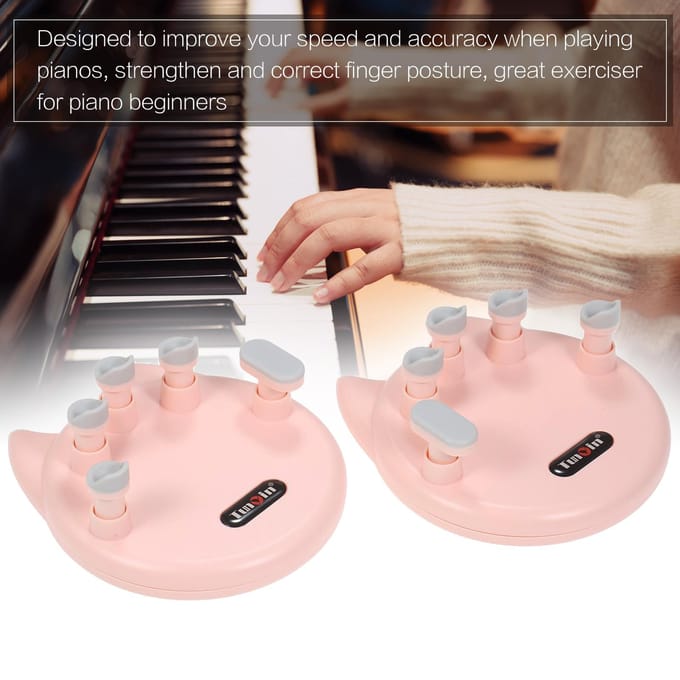 TUNYIN Piano Finger Exerciser Set 1 paar Finger Exerciser voor rechter- en linkerhandvinger groen
