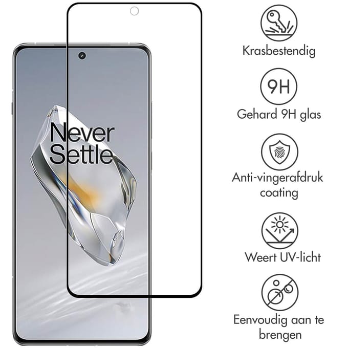 Accezz Screen Protector - Geschikt voor OnePlus 12 - Gehard Glass Full Cover