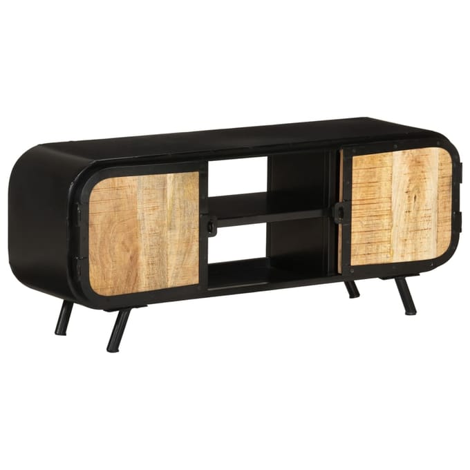 vidaXL - Tv-meubel - 110x30x45 - cm - ruw - mangohout