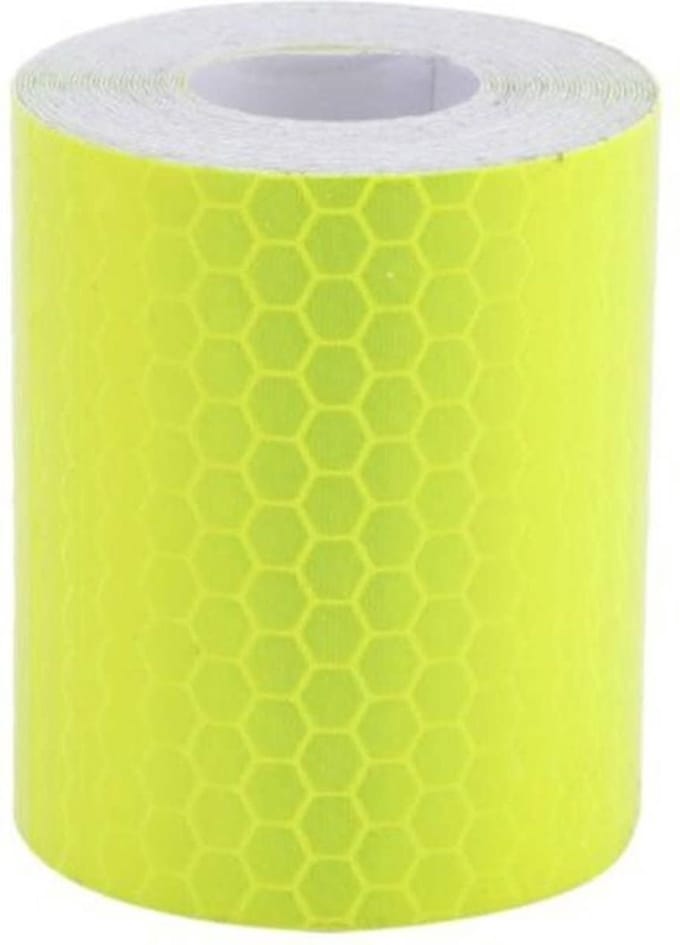 Reflecterende tape geel - bakfiets fiets auto - 3 meter x 5 cm breed