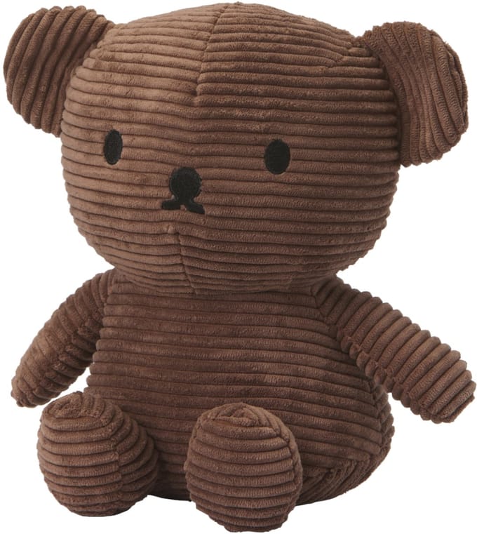 Nijntje Boris Bear Corduroy Knuffel 24 cm Brown