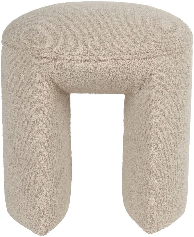 Housecraft Living Noxx Kruk/ Poef Teddy stof Beige