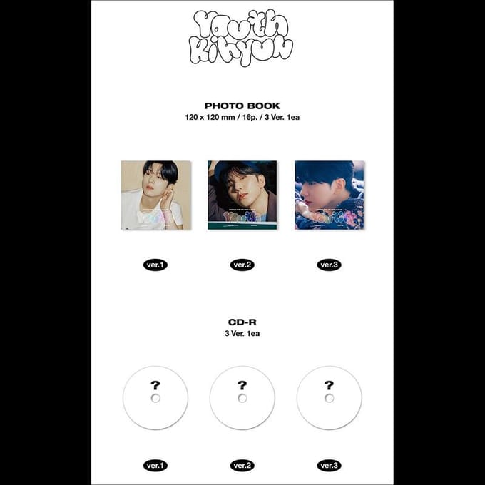 MONSTA X KIHYUN - YOUTH Jewel Ver. 1e mini-album Random 1EA gray