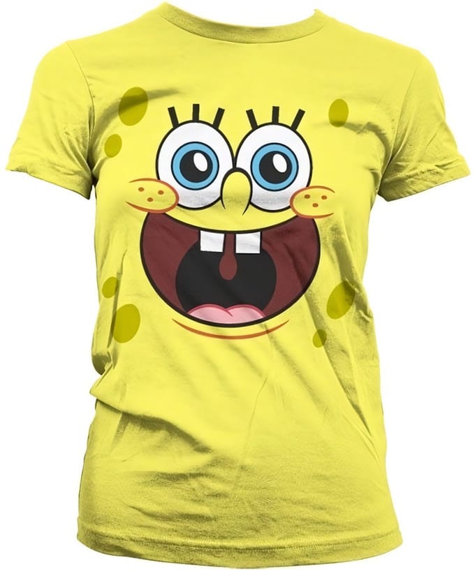 SpongeBob SquarePants Dames Tshirt -M- Sponge Happy Face Geel