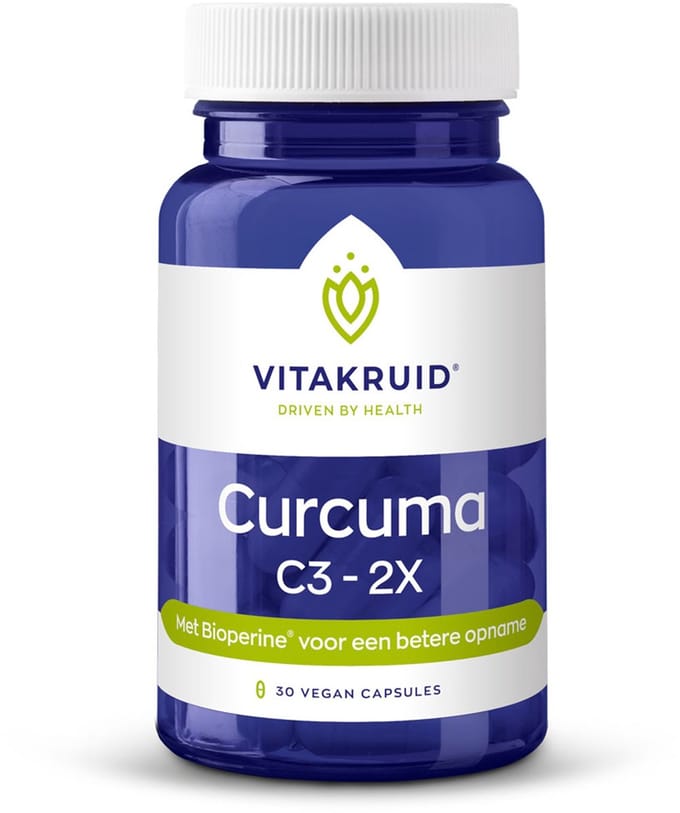 Vitakruid Curcuma C3-2X (95% curcuminoiden) met Bioperine 30 Vegetarische capsules