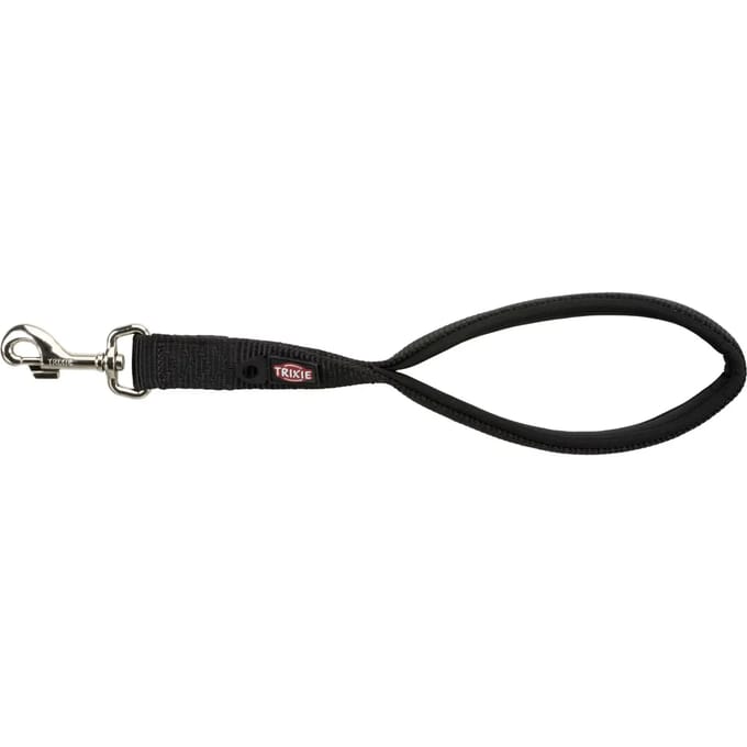 Trixie Premium short leash M-XL: 37 cm/25 mm Zwart