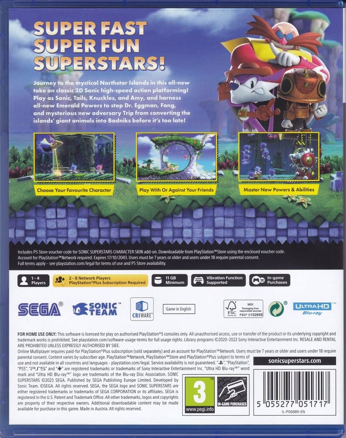 Sonic Superstars - Sony PlayStation 5 - Platformgame