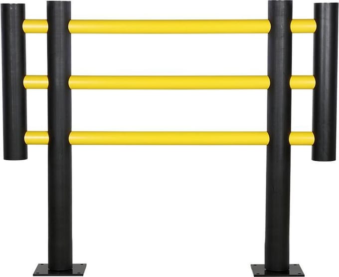 Machinebeschermingshek - Geel/Zwart - 1500 mm (B) x 1200 mm (H) - D-flexx - Foxtrot