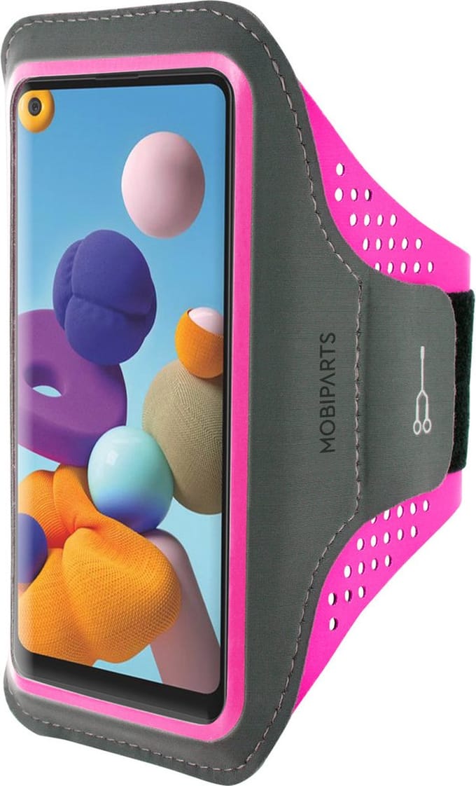 Hardloop Sportarmband geschikt voor Samsung Galaxy A21s - Roze - Mobiparts