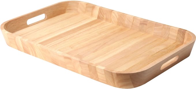Continenta dienblad 53x35cm rubberhout
