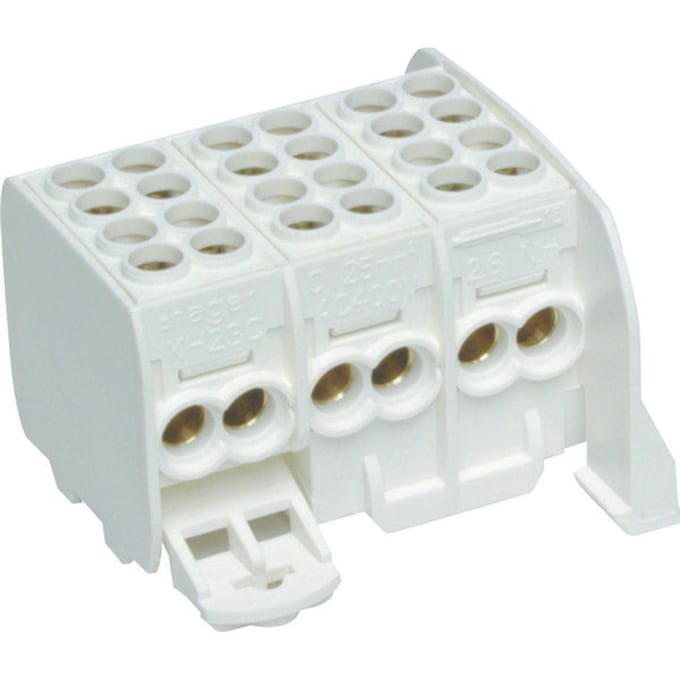 Hager KH23C HAGER KH23C 3P wit aansluitblok Klem Meerdere kleuren 3-polig 80 A 1 stuk(s)