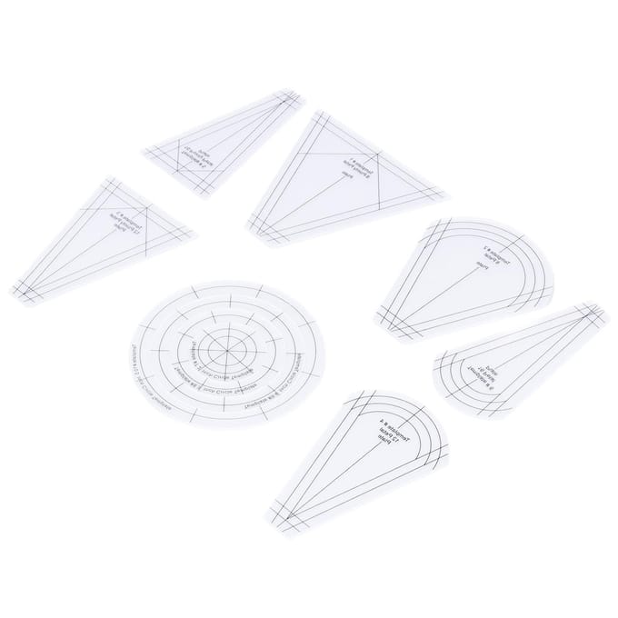 Quiltrulers Vormige Patchwork Sjabloon Tool Liniaal DIY Transparante Acryl NaaLiniaal white