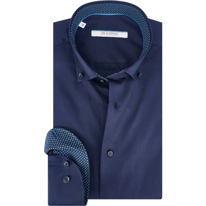 The BLUEPRINT Premium Business Overhemd Donkerblauw Heren