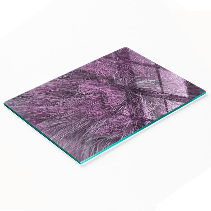 Multifunctionele decoratieve snijplank van gehard staal voor de keuken, roze bont, 80x52 cm