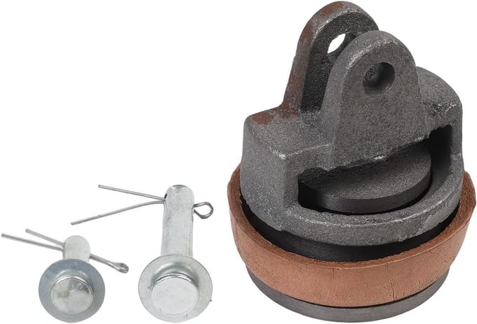 Vervangende Zuiger - Handpomp Onderdeel - Water Pompen - Gietijzer & Rundleer - Type 75 - Grijs Bruin
