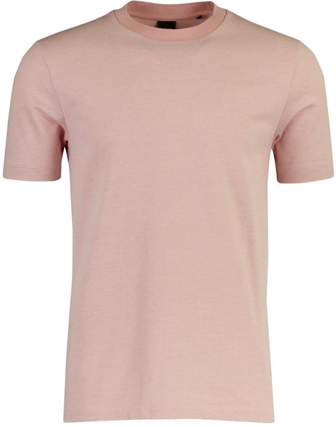 BOSS Black T-shirt roze gemêleerd normale fit