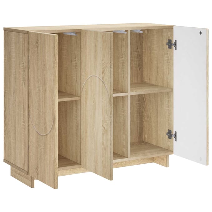 vidaXL - Dressoir - Sonoma - Eiken - 85,5 - x - 31 - x - 75 - cm - Bewerkt - hout