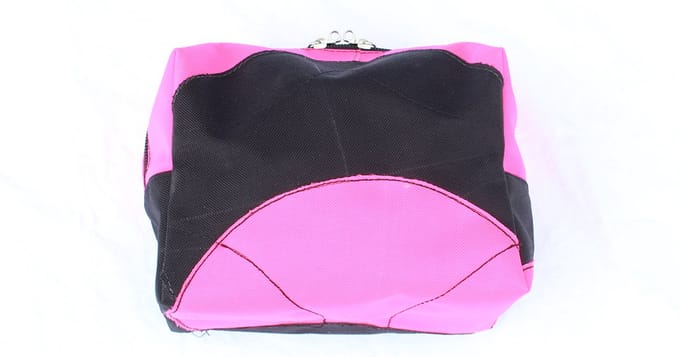 Recycle accessoires tasje | Procean | Oranje kwal met gele zeester