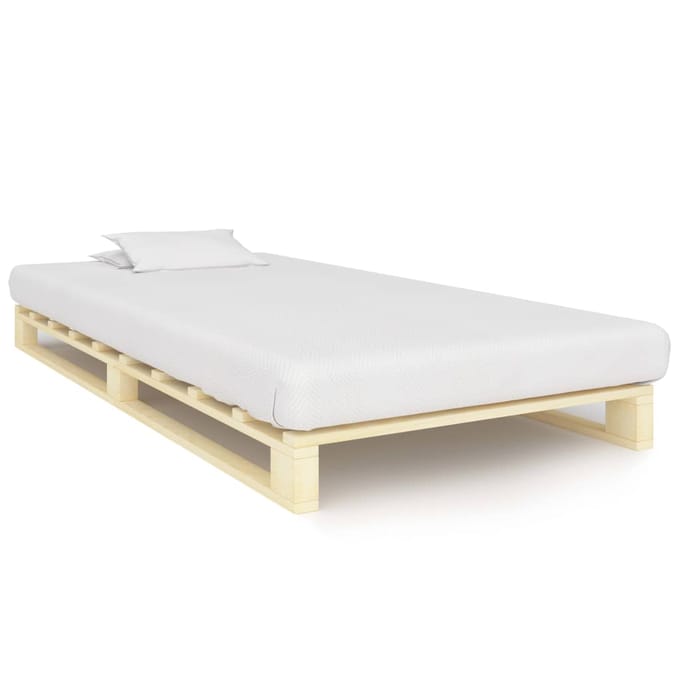 vidaXL - Bedframe - pallet - massief - grenenhout - 100x200 - cm