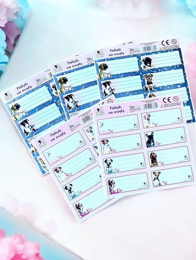 5 vellen naamstickers honden (totaal 40 stickers)